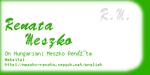 renata meszko business card